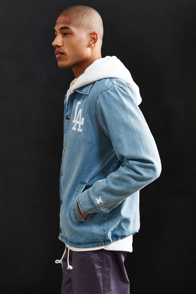 COACH®  Signature Denim Hooded Zip Up Jacket