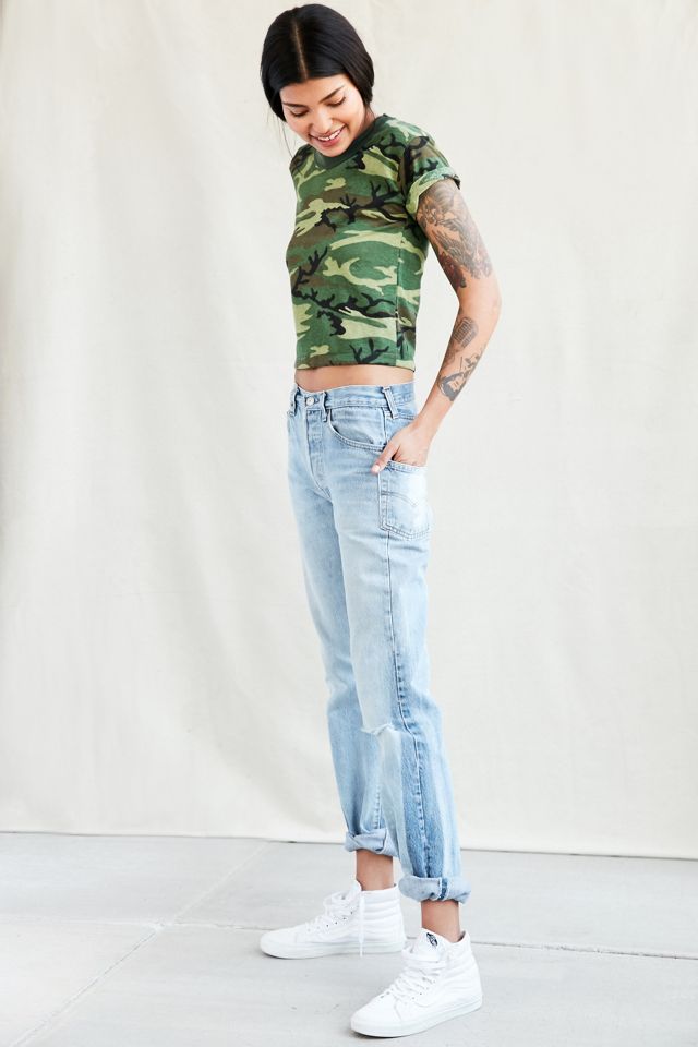 Vintage Cropped Camo Tee #2