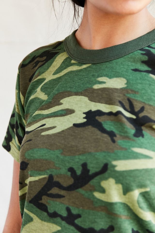 Vintage Cropped Camo Tee #5
