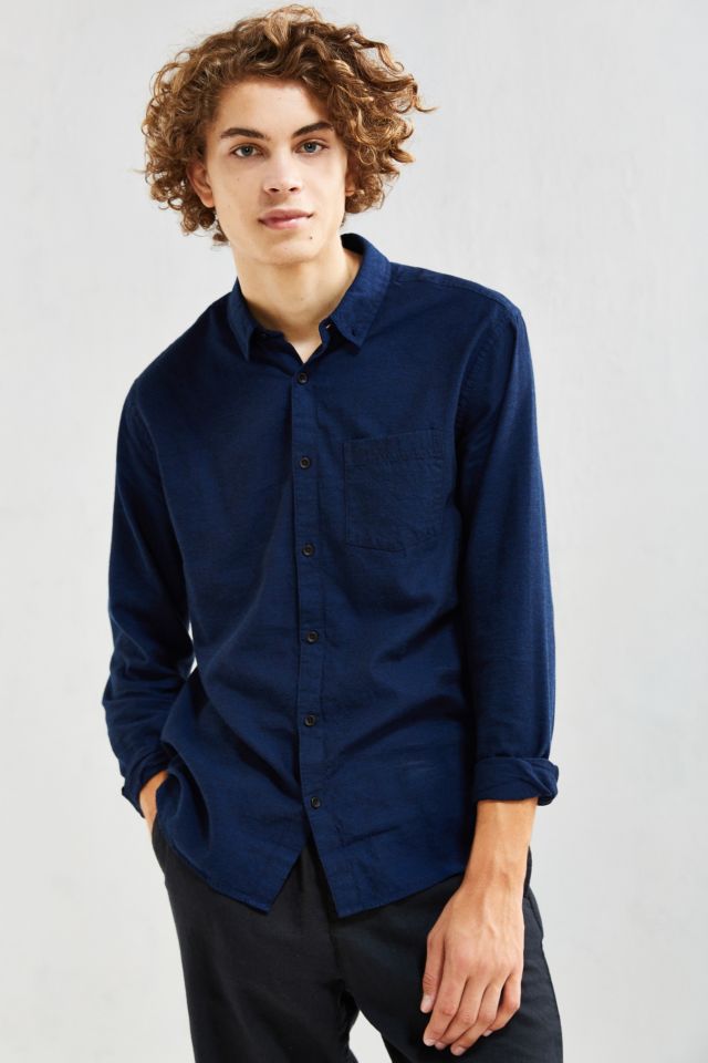 UO Stevens Cross-Dyed Button-Down Shirt | Urban Outfitters