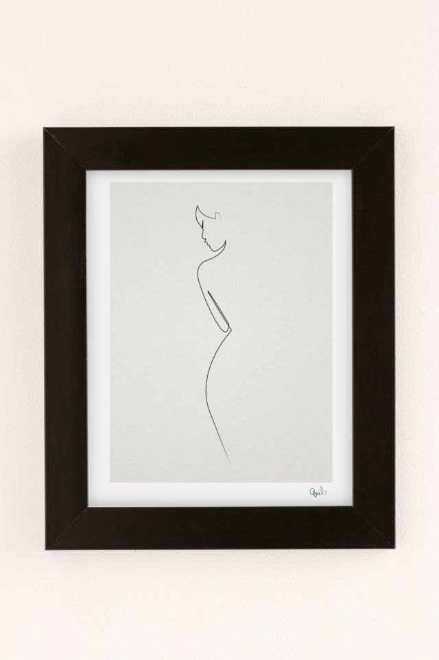 Quibe One Line Nude Art Print | Urban Outfitters