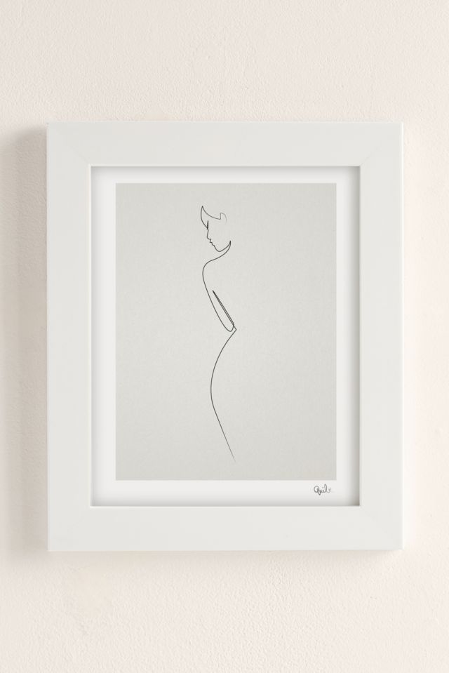 Quibe One Line Nude Art Print | Urban Outfitters