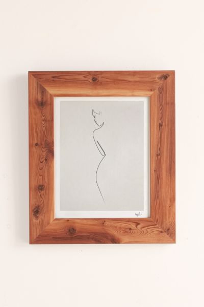 Quibe One Line Nude Art Print In Cedar