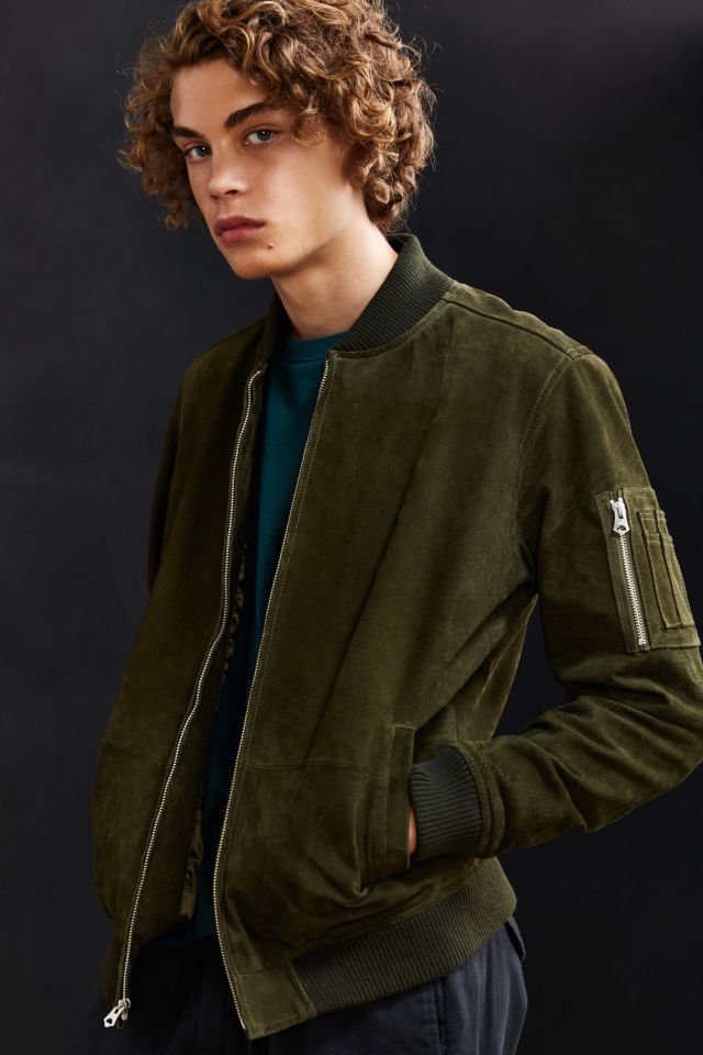 Obey suede outlet bomber