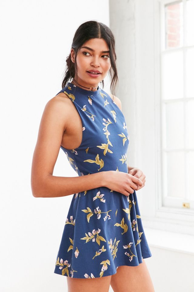 Combishort à fleurs et à col montant Rebecca Kimchi Blue #3