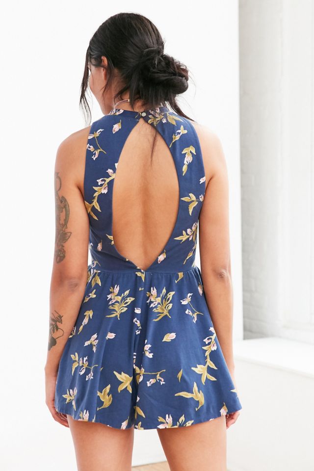 Combishort à fleurs et à col montant Rebecca Kimchi Blue #5