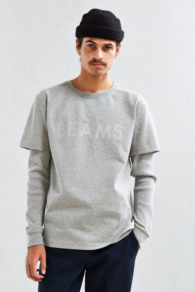 Reebok X Beams Reflective Mesh Panel Long Sleeve Tee | Urban Outfitters