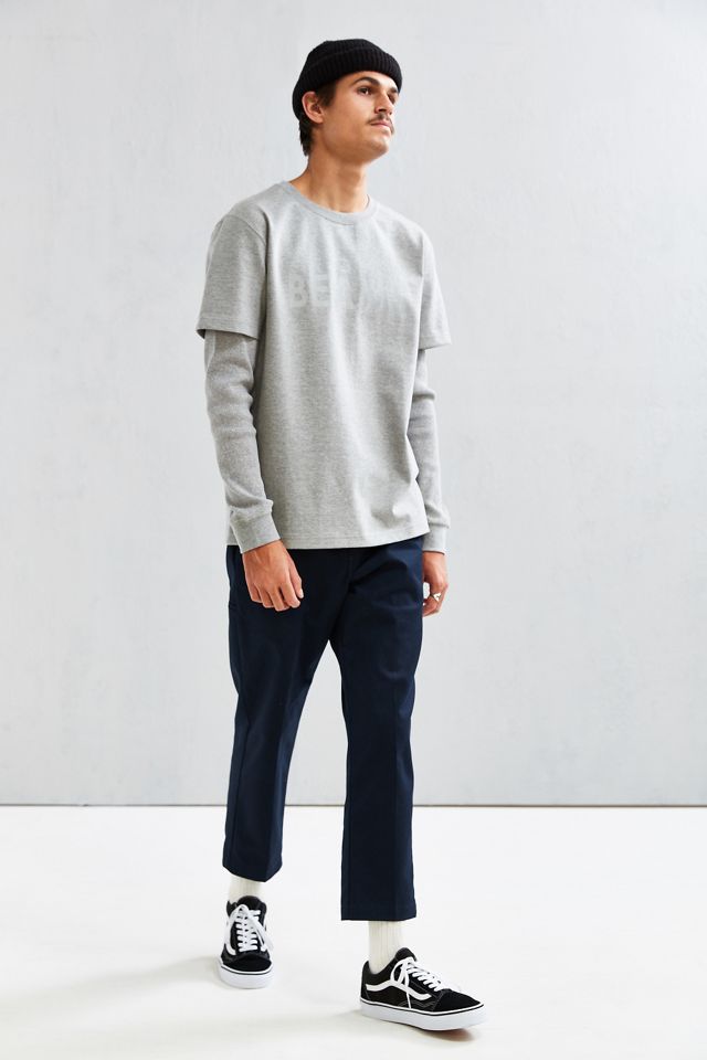 Reebok X Beams Reflective Mesh Panel Long Sleeve Tee | Urban Outfitters