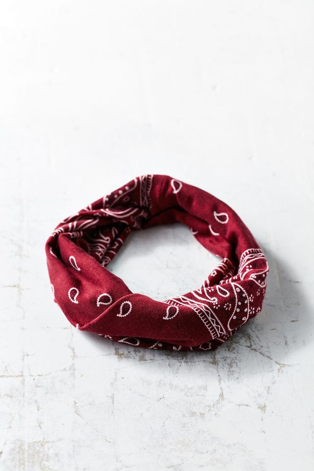 Maroon Bandana Headwrap #1