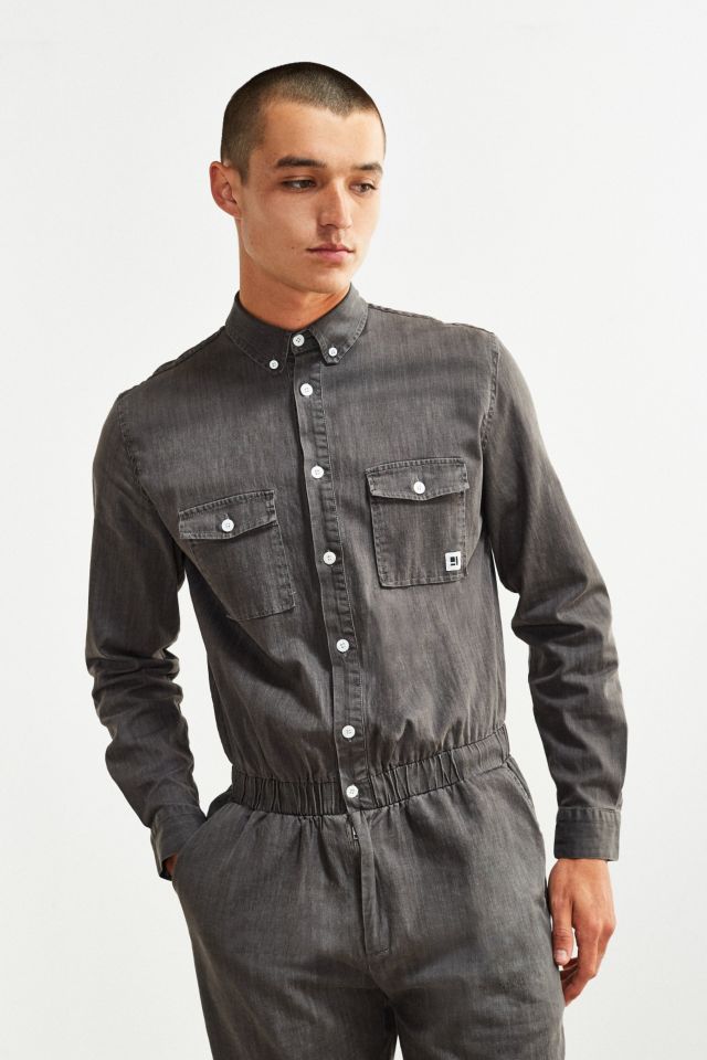 Standard Issue Denim Long-Sleeve Jumpsuit #3