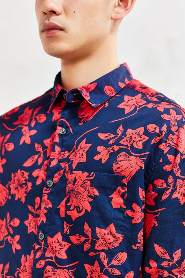 CPO Snapdragon Floral ButtonDown Shirt Urban Outfitters