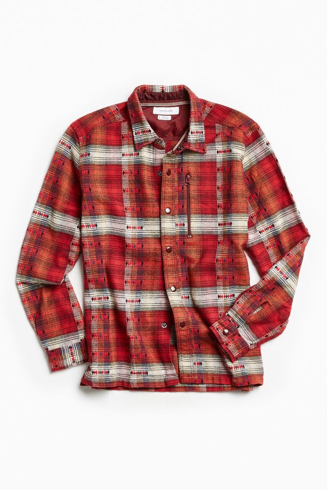 UO Jacquard Inly Flannel Button-Down Shirt #1