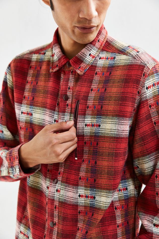 UO Jacquard Inly Flannel Button-Down Shirt #4