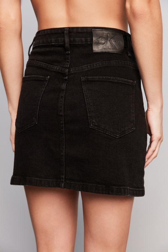 Calvin Klein For UO Black Denim Mini Skirt #1