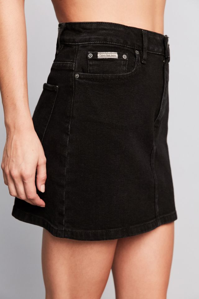 Calvin Klein For UO Black Denim Mini Skirt #2