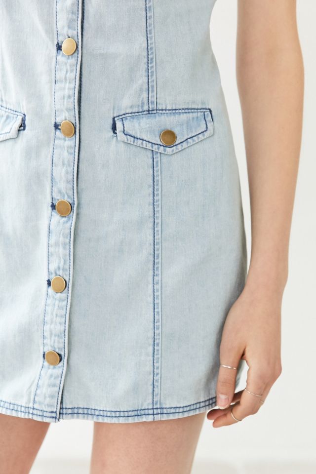 Cooperative Posie Denim Button-Down Mini Dress #5