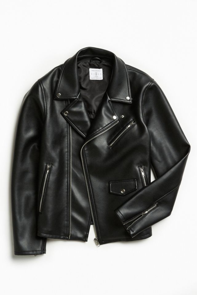 UO Faux Leather Moto Jacket Urban Outfitters