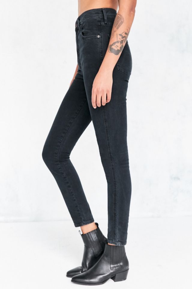 AGOLDE Roxanne High Rise Skinny Jean Washed Black