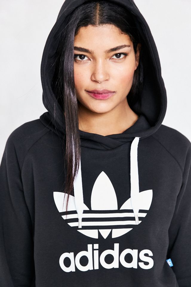 adidas Originals Trefoil Cropped Hoodie Sweatshirt Urban