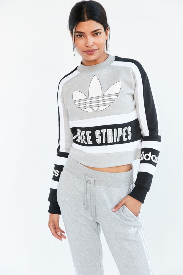 adidas Originals '80s Moto Cropped Pullover Sweatshirt #3