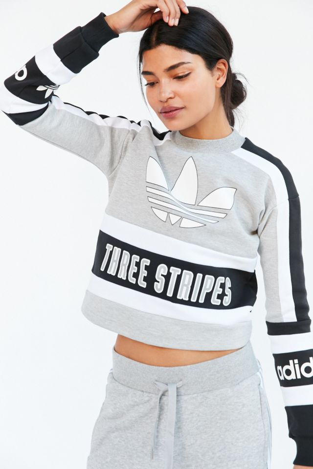 adidas Originals '80s Moto Cropped Pullover Sweatshirt #5