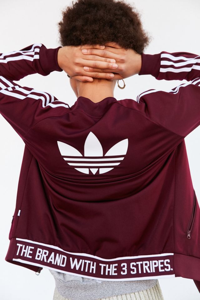 Adidas supergirl track jacket maroon online