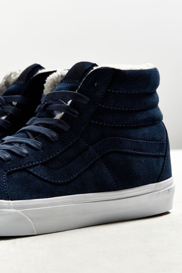 Vans sk8 hi fleece clearance