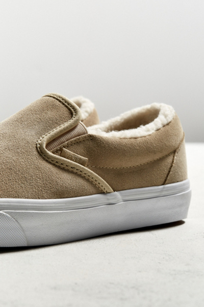 vans fleece slip on