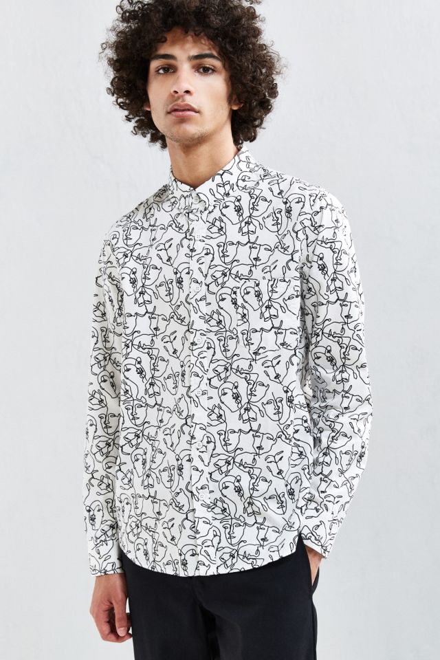 Oxford Lads Mannequin Face Button-Down Shirt | Urban Outfitters