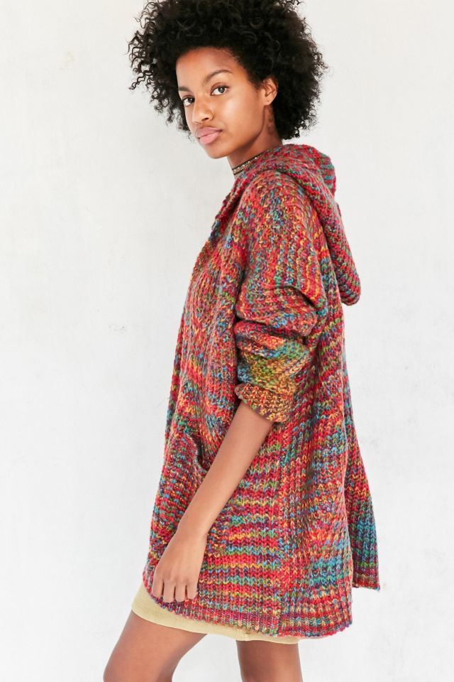 Ecote Rainbow Stitch Hooded Cardigan #1