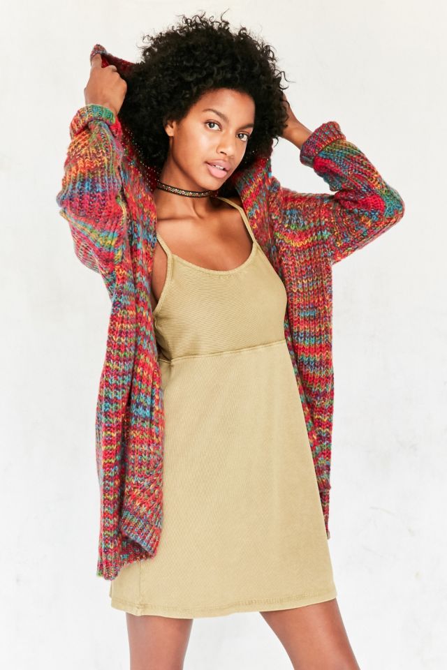 Ecote Rainbow Stitch Hooded Cardigan #3