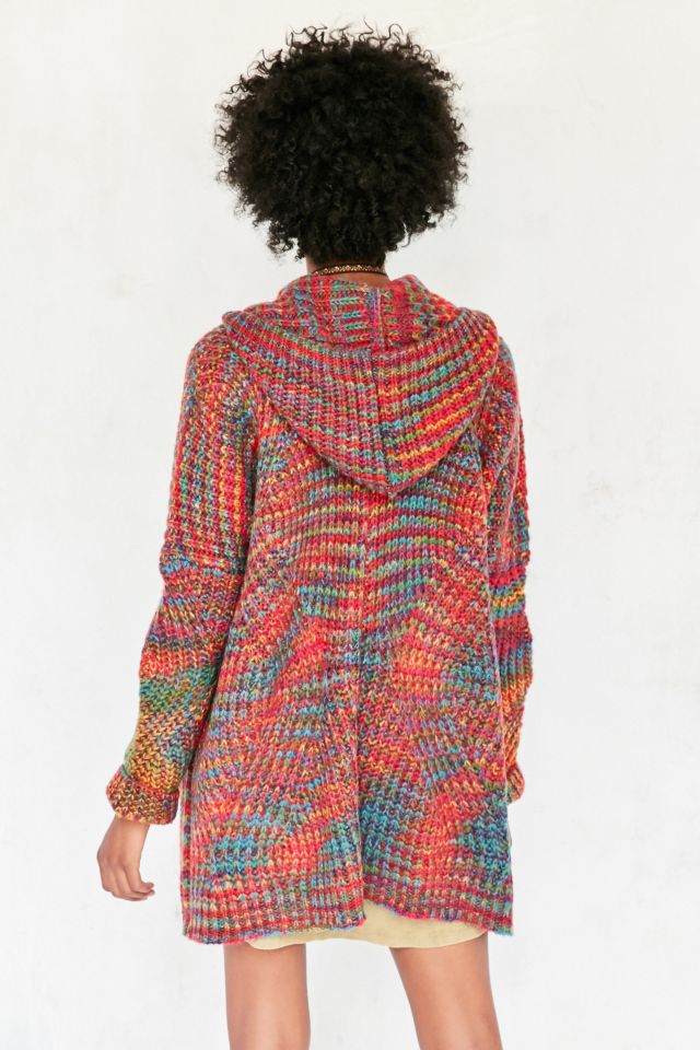 Ecote Rainbow Stitch Hooded Cardigan #4