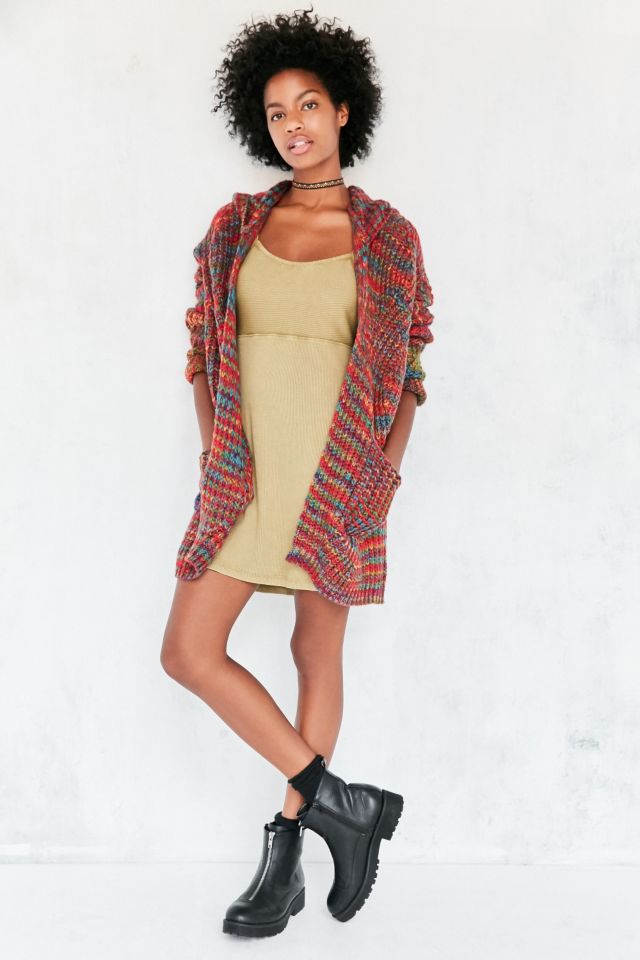 Ecote Rainbow Stitch Hooded Cardigan #5