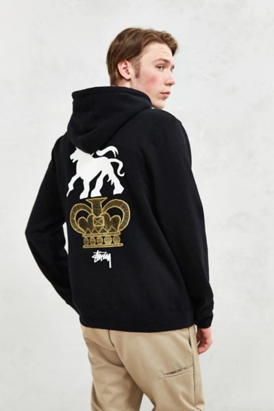Buy Stussy x Born X Raised Logo Zip Hoodie 'Black' - 3973855