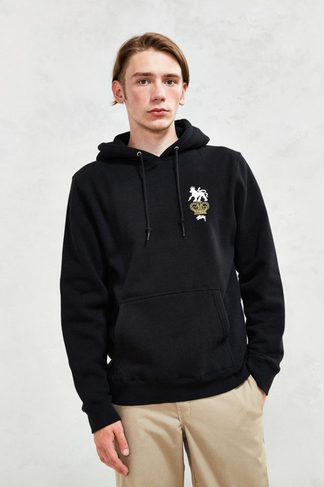 Stüssy lion embroidered cheap hoodie