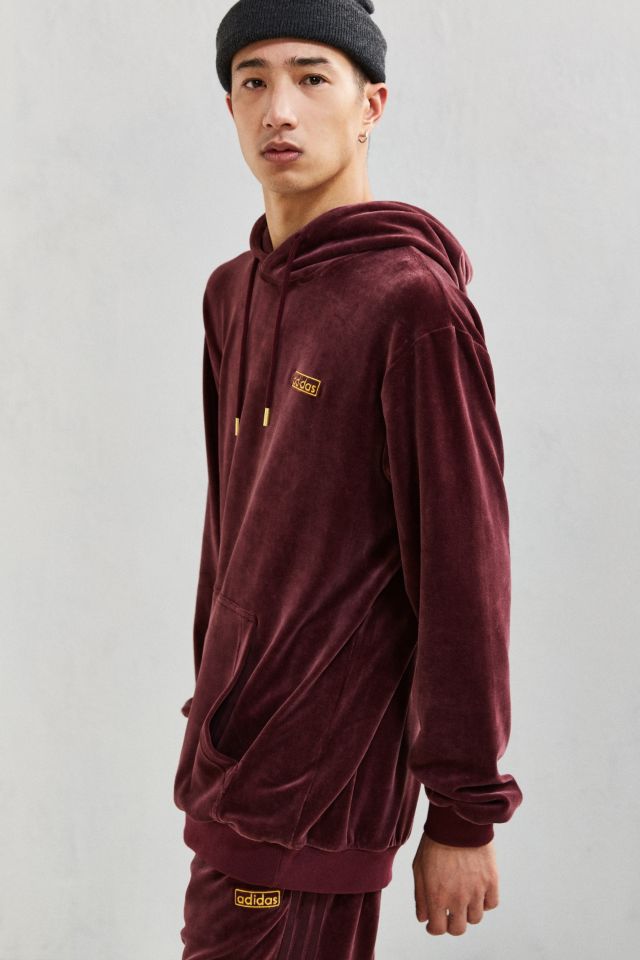 adidas Velour Hoodie Sweatshirt