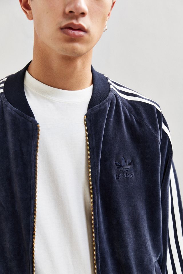 adidas Velour Track Jacket | Urban Outfitters | Jacken