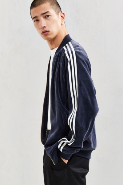 adidas velour tracksuit top