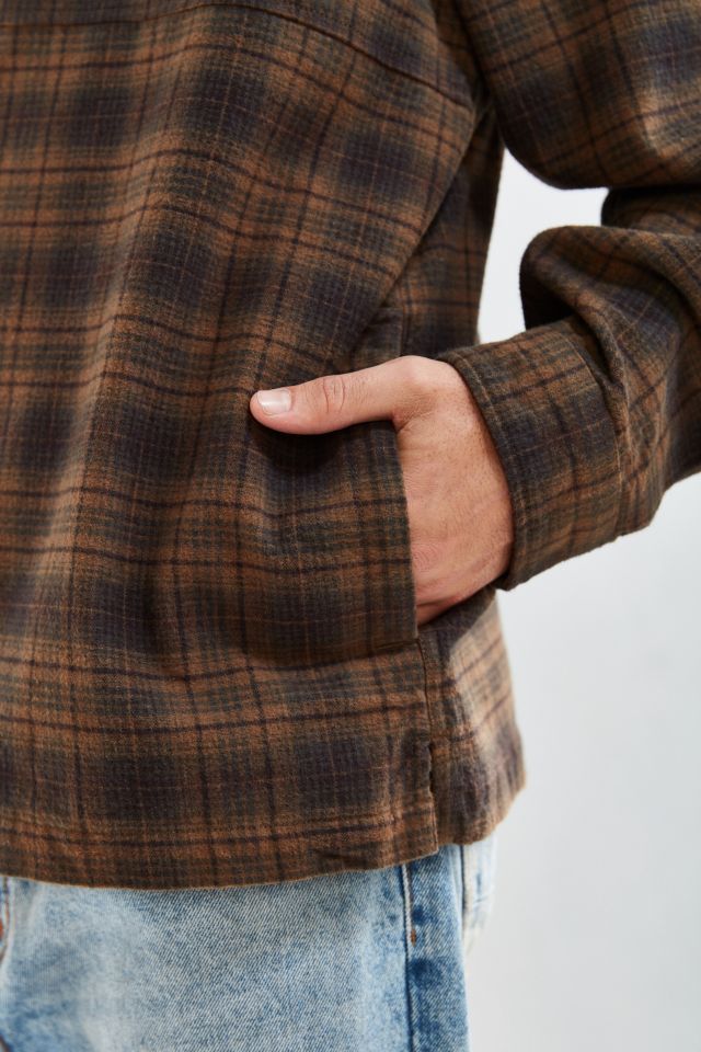 UO 1/4-Zip Plaid Flannel Over Shirt #4