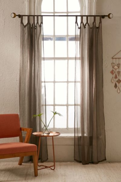 Metallic Thread Sheer Curtain Urban Outfitters   39945076 004 B