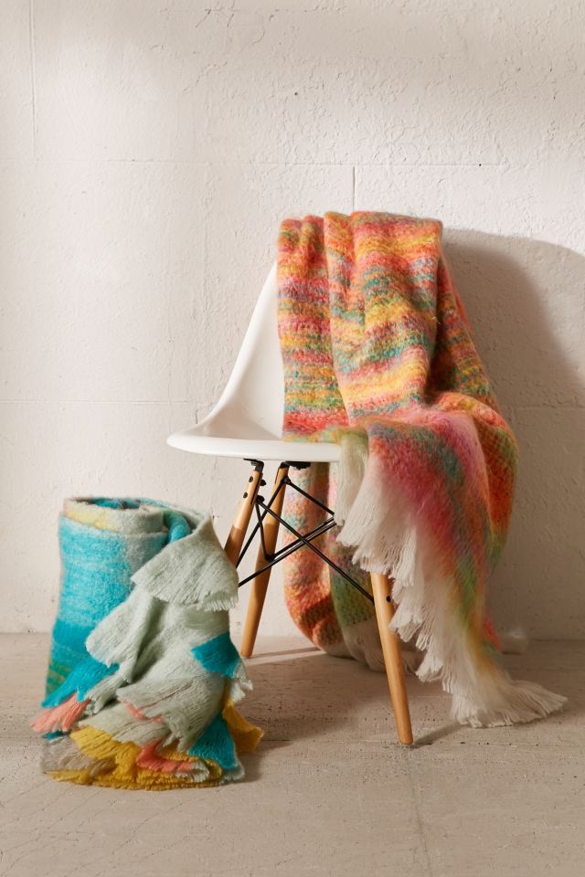 Fireside Plaid Faux Mohair Throw Blanket #4