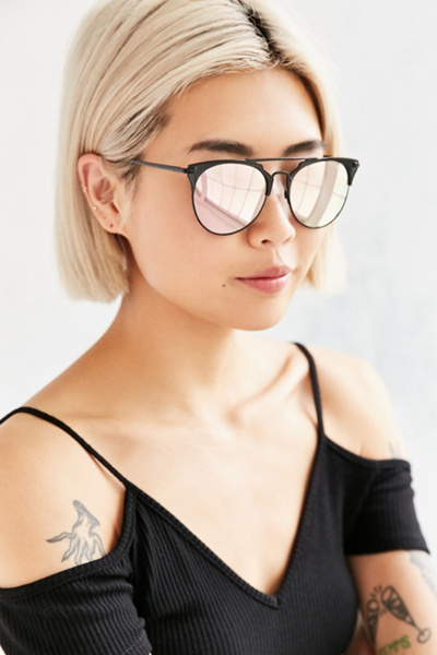 Quay x Chrisspy Gemini Sunglasses Pink Tinted Black Rims Quay Chrisspy Gemini Sunglasses Pink Tinted Black Rims  main image 4