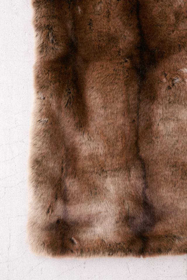 Faux Puma Fur Throw Blanket #3