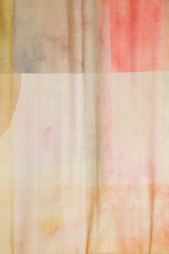 Painterly Colorblock Shower Curtain #2