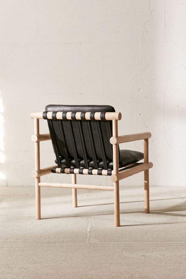 Leather Dowel Arm Chair #3