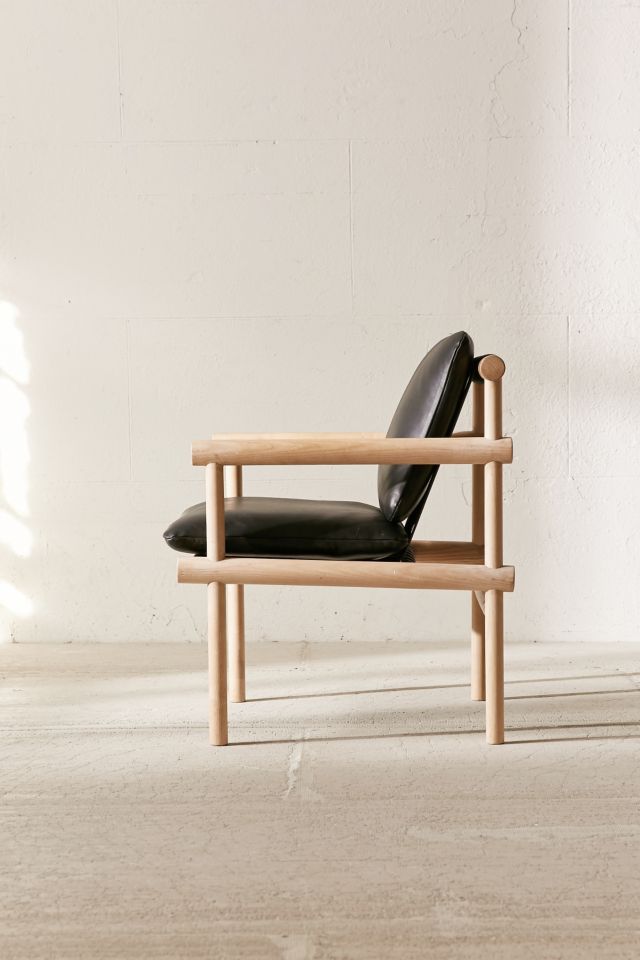Leather Dowel Arm Chair #4