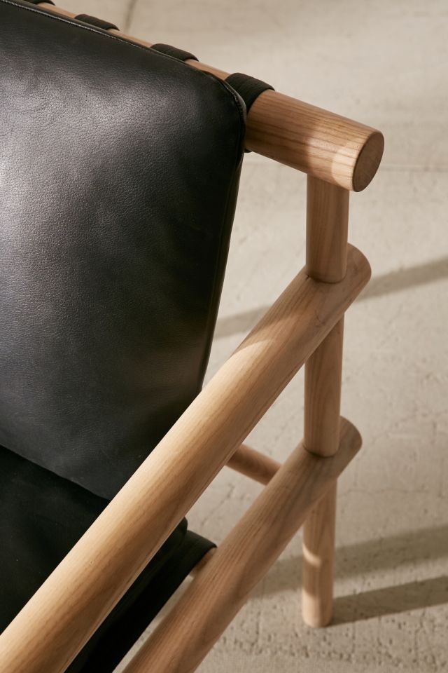 Leather Dowel Arm Chair #5