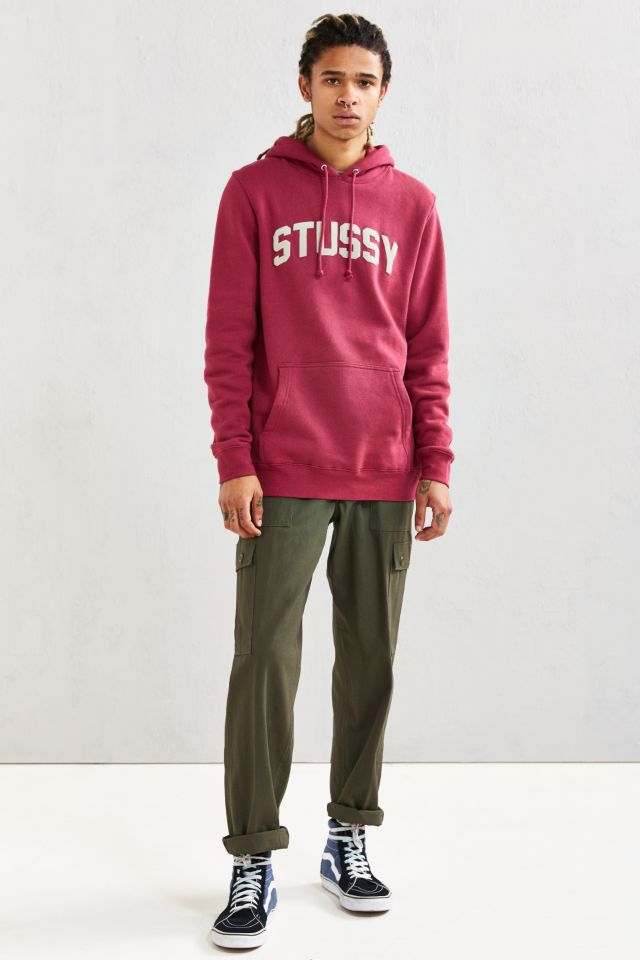 Stussy burgundy online hoodie