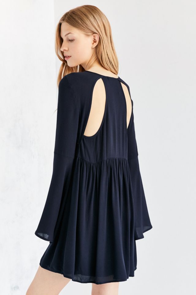Minirobe à manches flottantes avec bordure en tricot Ecote #1