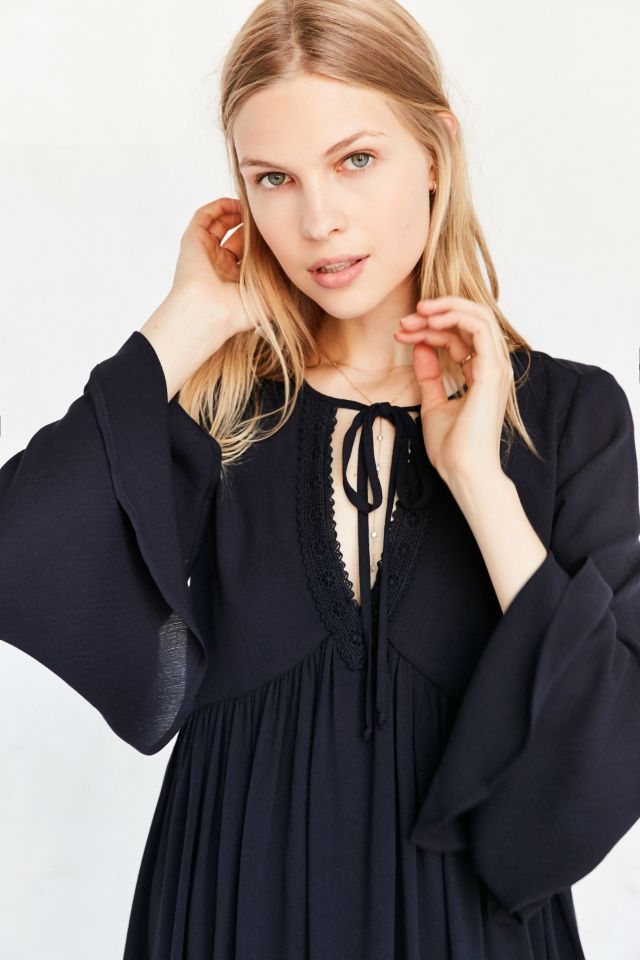 Minirobe à manches flottantes avec bordure en tricot Ecote #2